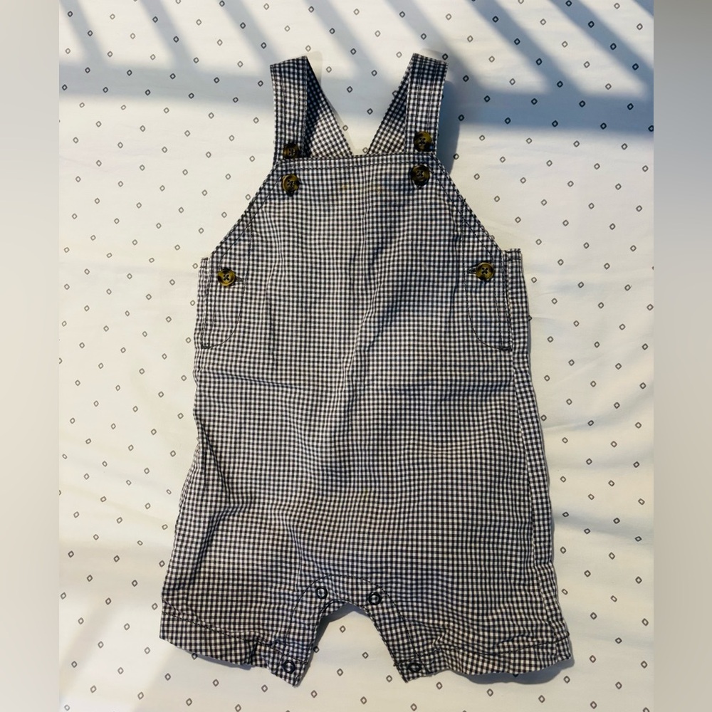 Carter's Black and White Checkered Romper